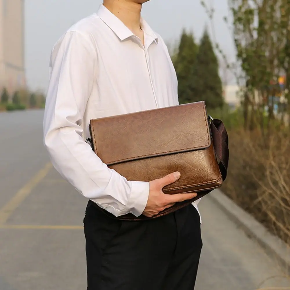 Leather Wallet Men - Tas Selempang Kulit PU Mewah Multifungsi