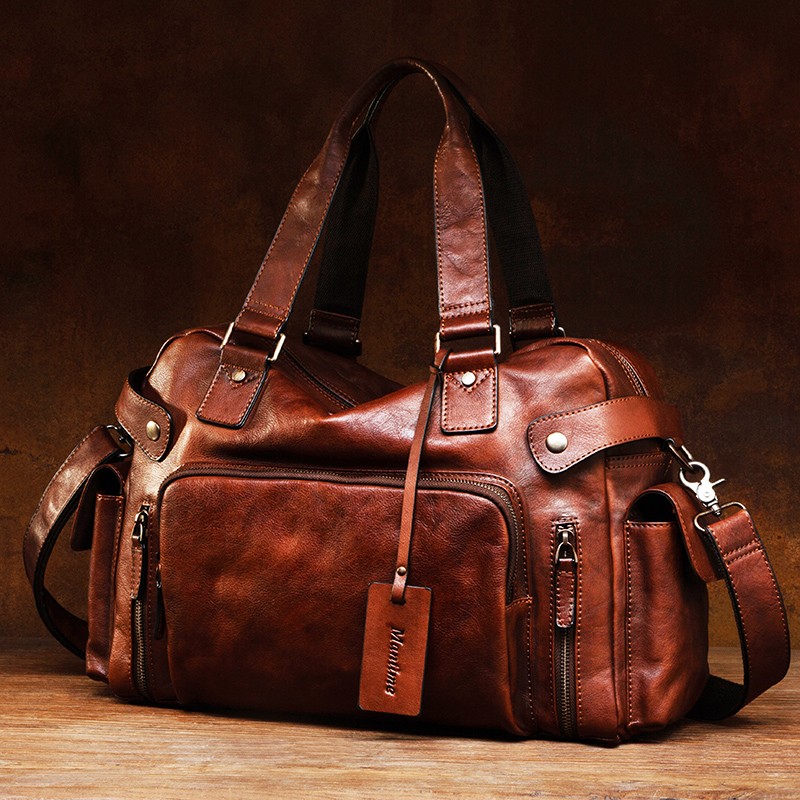 Travel Luggage Set - Tas Pria Penghapus Kulit Samak Nabati