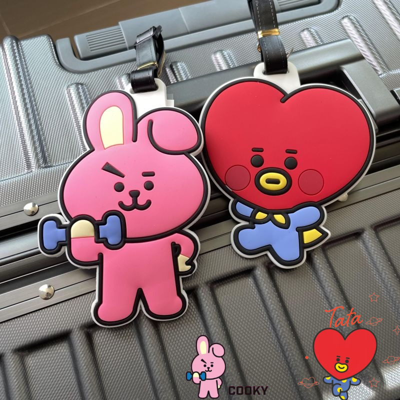 Travel Luggage Set - BT21 Gantungan Kunci Kartun Lucu, Gantungan