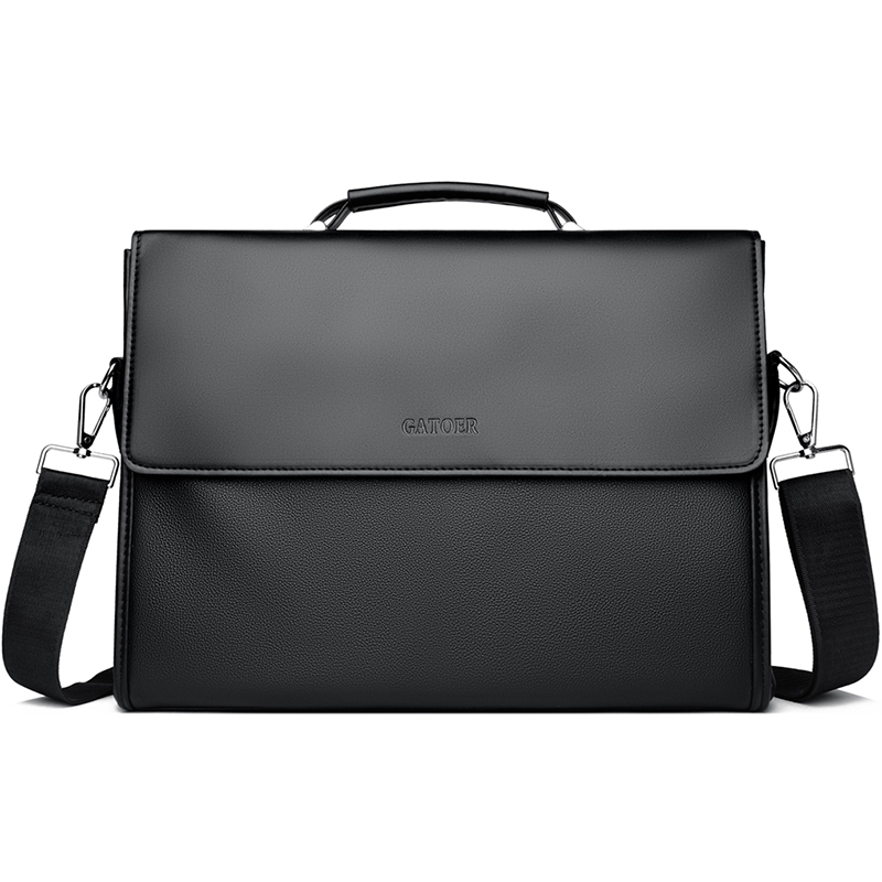 Leather Briefcase - Tas Selempang Bisnis Kasual Pria, Tas