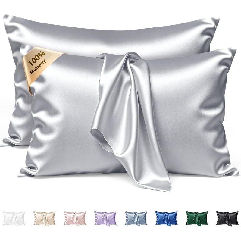 Silk Pillowcase - 2 buah sarung bantal sutra murbei