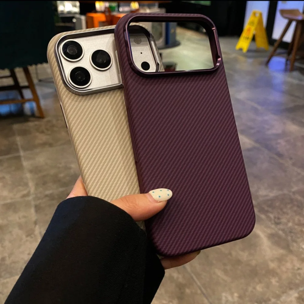 Premium Cigar Case - Casing ponsel PC+TPU dengan tekstur serat