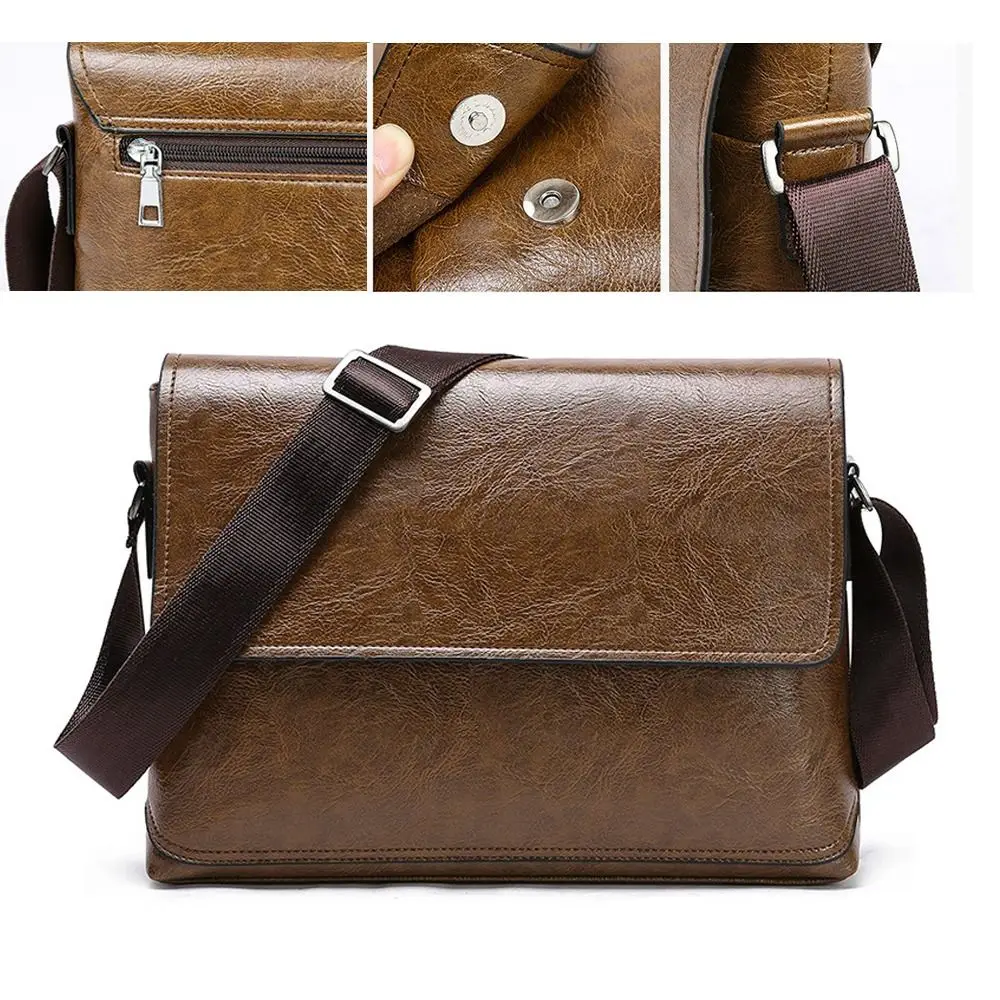 Tas Selempang Kulit PU Mewah M - Leather Wallet Men ulasan dan harga