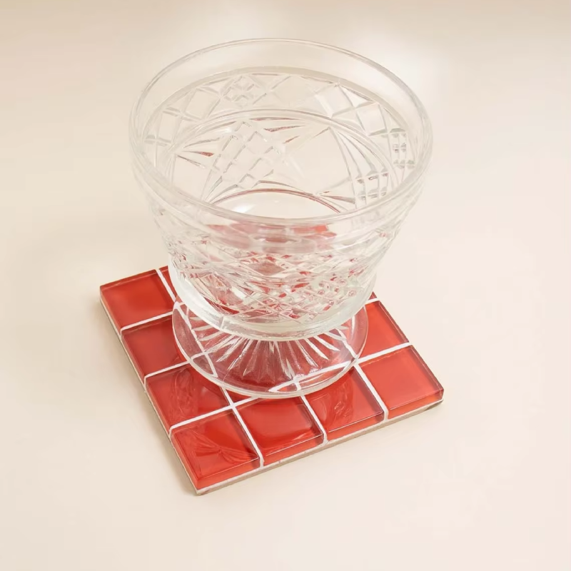 Set Tatakan Gelas Kaca Mosaik  - Marble Coaster Set ulasan dan harga