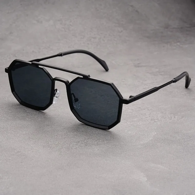 Kacamata Logam Bingkai Ganda B - Sunglasses Uv400 ulasan dan harga