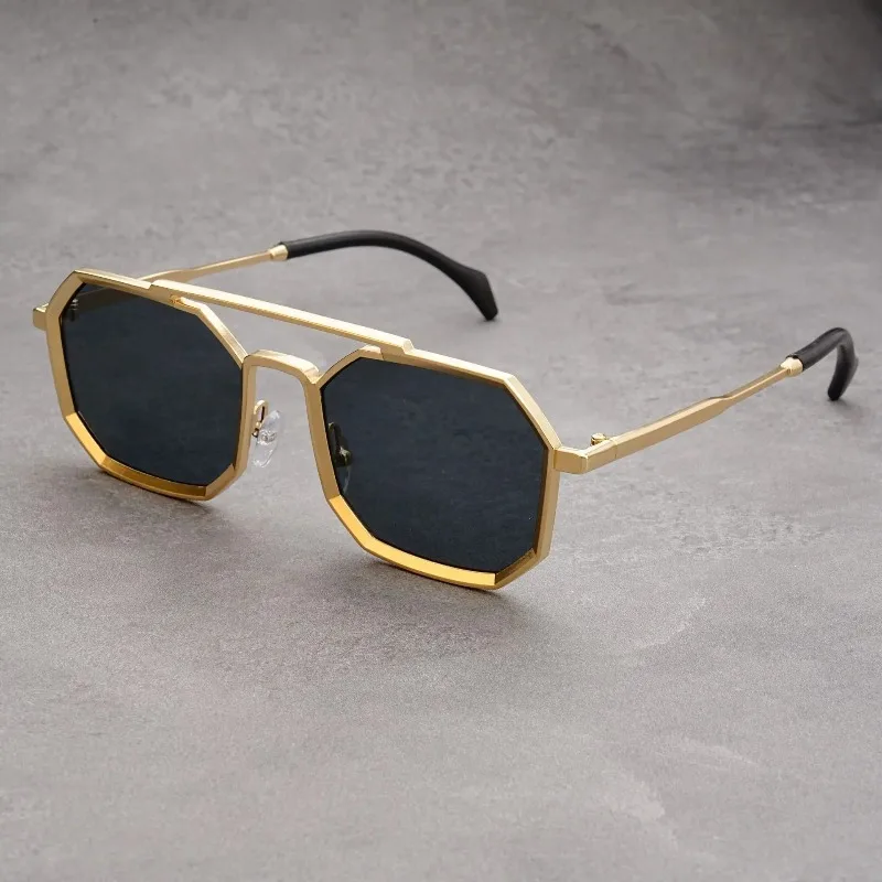 Kacamata Logam Bingkai Ganda B - Sunglasses Uv400 ulasan dan harga