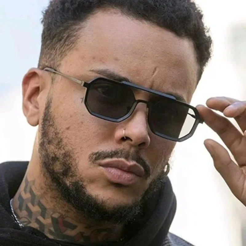 Kacamata Logam Bingkai Ganda B - Sunglasses Uv400 ulasan dan harga