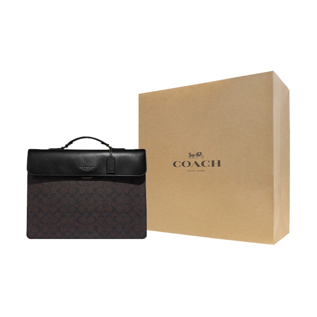 Tas Kerja Pria Besar COACH Gra - Leather Briefcase ulasan dan harga