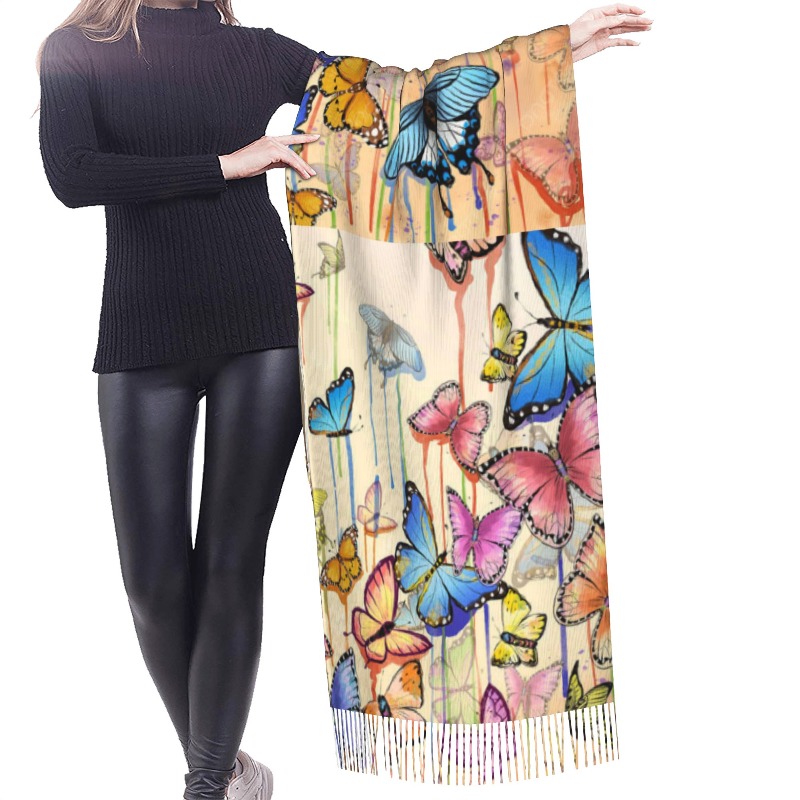 Syal Kasmir Musim Dingin Motif - Cashmere Scarf ulasan dan harga