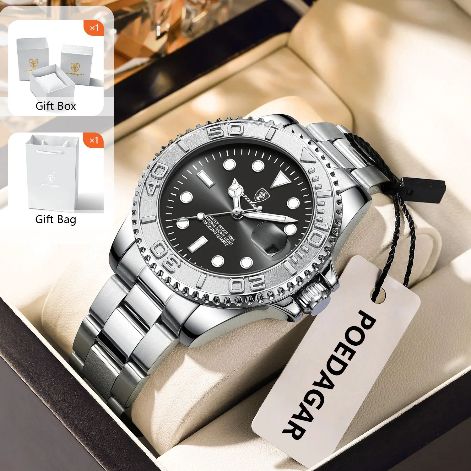 POEDAGAR Jam Tangan Pria Olahr - Luxury Watch Men ulasan dan harga