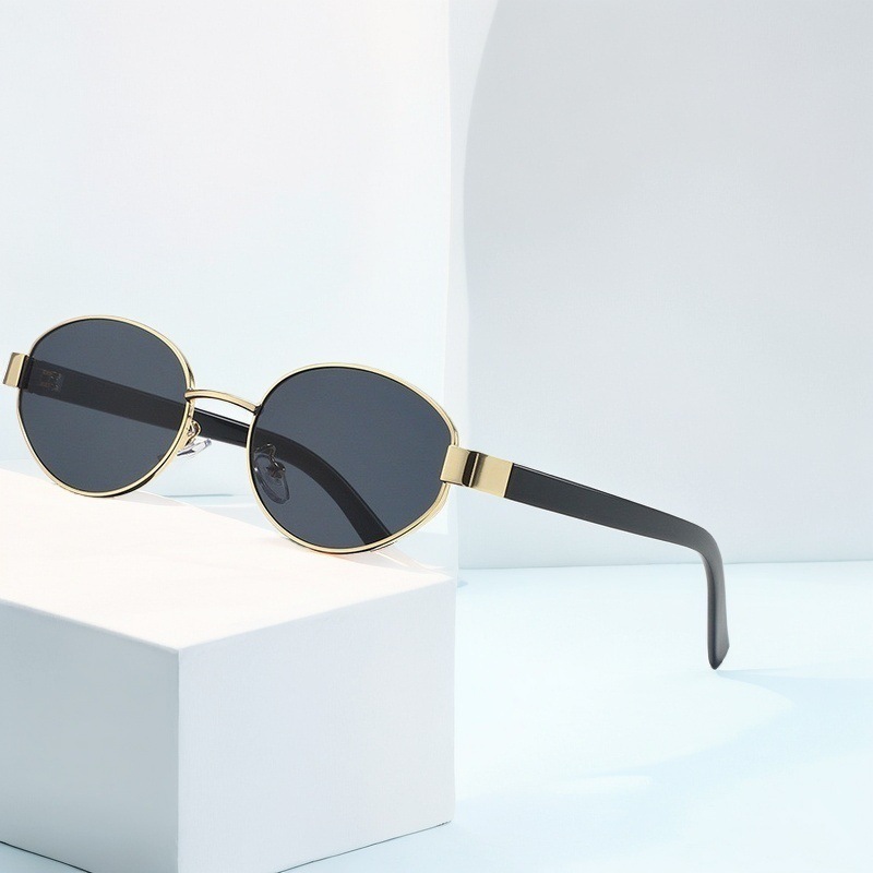 Kacamata Hitam Oval Vintage Ba - Designer Sunglasses ulasan dan harga