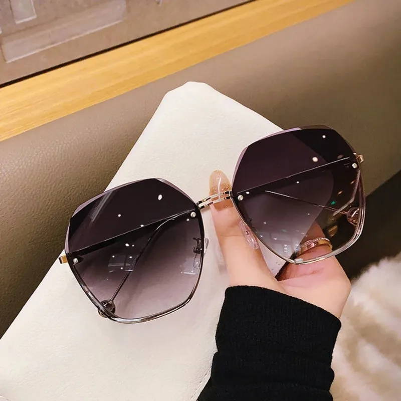 Kacamata Hitam Metal Poligonal - Designer Sunglasses ulasan dan harga